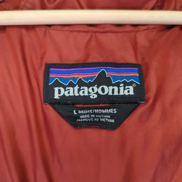 Patagonia Mens Nano Puff Hoody Jacket 84222 Full Zip Quilted Orange Large Hoodie - Picture 8 of 10